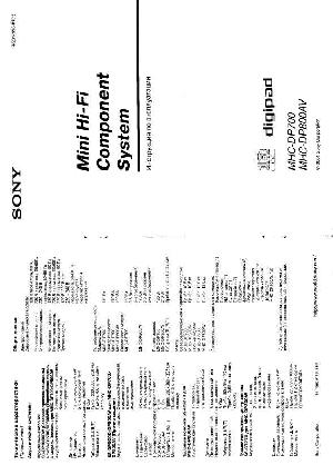 Инструкция Sony MHC-DP800AV  ― Manual-Shop.ru