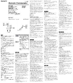 Инструкция Sony RM-DR1  ― Manual-Shop.ru