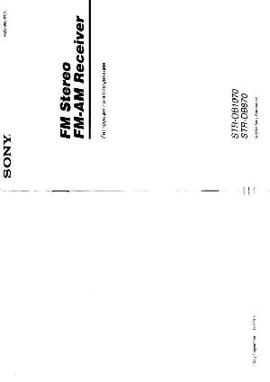 Инструкция Sony STR-DB870  ― Manual-Shop.ru