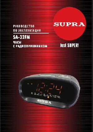 Инструкция Supra SA-32FM  ― Manual-Shop.ru