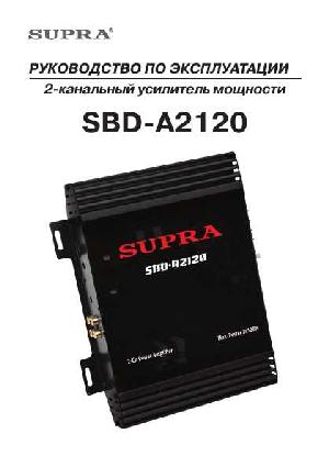 Инструкция Supra SBD-A2120  ― Manual-Shop.ru