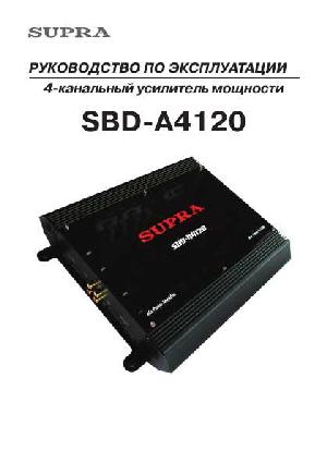Инструкция Supra SBD-A4120  ― Manual-Shop.ru