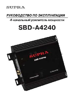 User manual Supra SBD-A4240  ― Manual-Shop.ru