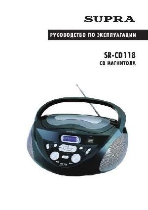 Инструкция Supra SR-CD118  ― Manual-Shop.ru