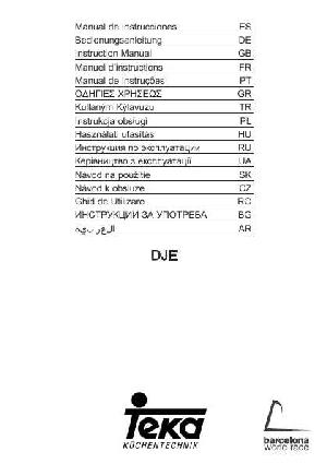 Инструкция Teka DJE-90  ― Manual-Shop.ru