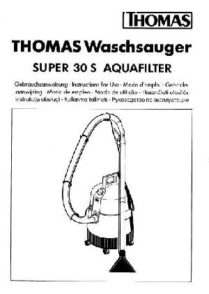 User manual Thomas SUPER 30S AQUAFILTER  ― Manual-Shop.ru