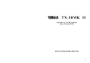 User manual Yamaha TX-10  ― Manual-Shop.ru