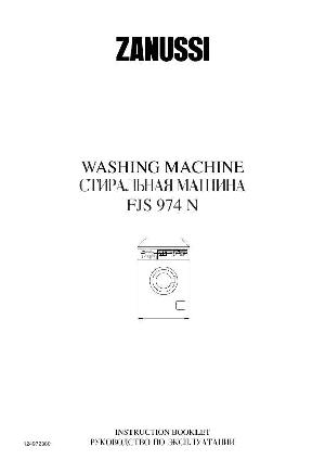 User manual Zanussi FJS-974N  ― Manual-Shop.ru